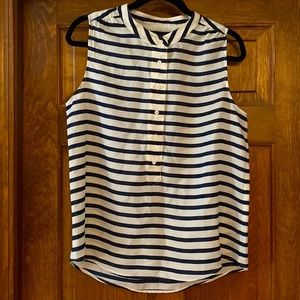 J Crew striped sleeveless blouse